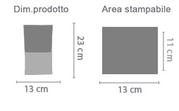 Portaposate con Portatovagliolo area di stampa da personalizzare del prodotto