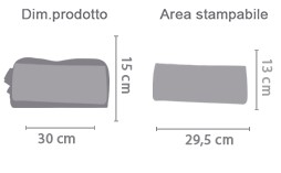 Crea Portascarpe in tessuto area di stampa da personalizzare del prodotto
