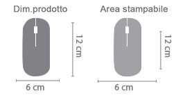 Mouse wireless stampa 3D area di stampa da personalizzare del prodotto