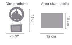 Ghirlanda Natalizia Per Porta area di stampa da personalizzare del prodotto