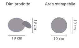Tappetino Mouse Tondo area di stampa da personalizzare del prodotto