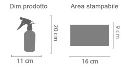 Crea Spruzzino area di stampa da personalizzare del prodotto