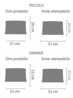 Stampa Copritastiera in Tessuto area di stampa da personalizzare del prodotto