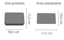 Scatola di Latta Rettangolare con foto area di stampa da personalizzare del prodotto
