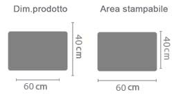 Crea Zerbino da Personalizzare area di stampa da personalizzare del prodotto