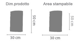 Asciugamano ospite in Microfibra area di stampa da personalizzare del prodotto