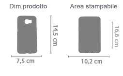 Cover Galaxy S6 stampa 3D area di stampa da personalizzare del prodotto