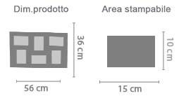 Cornice moderna 6 riquadri area di stampa da personalizzare del prodotto