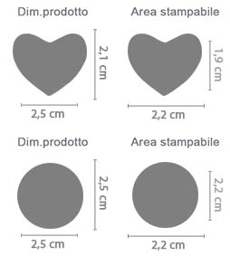 Elastici per capelli personalizzati area di stampa da personalizzare del prodotto