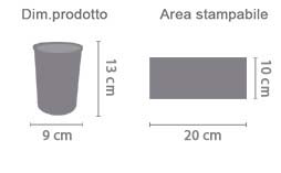 Crea Portafiori area di stampa da personalizzare del prodotto
