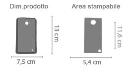 Cover Nokia 630 personalizzata area di stampa da personalizzare del prodotto