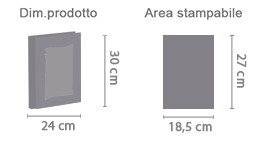 Album Fotografico in Legno 24x30 area di stampa da personalizzare del prodotto
