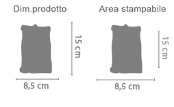Crea Pergamena Magnetica area di stampa da personalizzare del prodotto