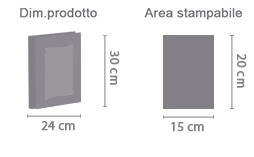 Album Legno Gold area di stampa da personalizzare del prodotto