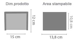 Crea Scatola portaoggetti in legno area di stampa da personalizzare del prodotto