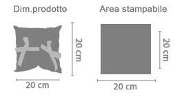 Personalizza Cuscino portafedi area di stampa da personalizzare del prodotto