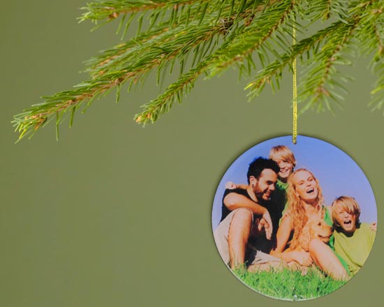 decorazione natalizia in plexiglass personalizzata con foto