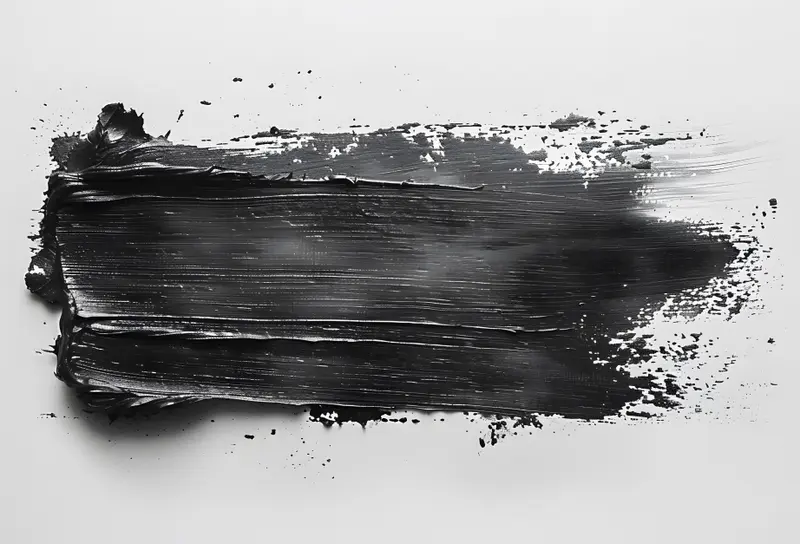 pennellata nera su sfondo bianco - Immagine prodotto