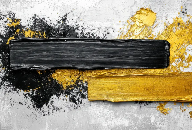 Pennellata Oro e Nera - Immagine prodotto