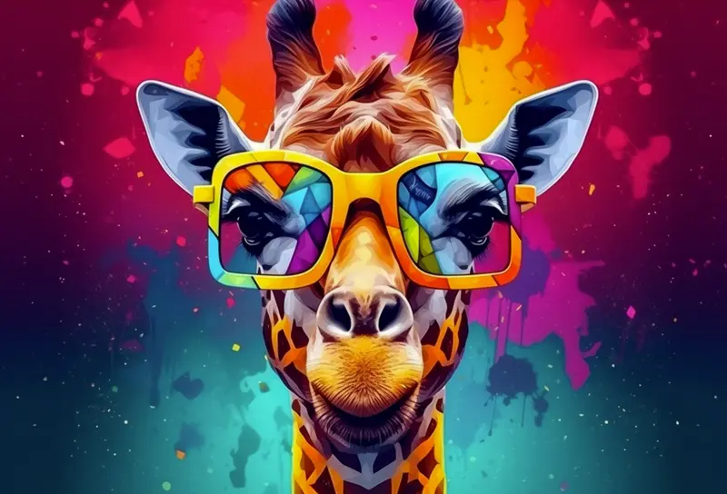 Giraffa Pop Art - Immagine prodotto
