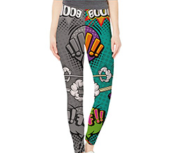 Leggings da donna personalizzati taglia M con grafica Comics