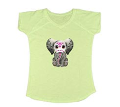 T-shirt scollo a V donna Elefantino