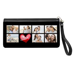 Portafoglio in similpelle deluxe cuore 7 riquadri