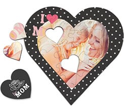 Puzzle a cuore in legno Love mum