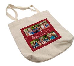 Shopper in Juta Red Christmas 34x36,5