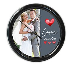 Orologio da muro moderno tondo Grey love