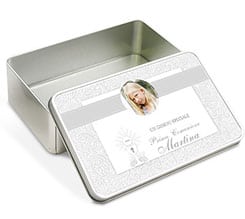 Scatola latta rettangolare Prima comunione