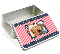 Scatola di latta rettangolare Shabby classic