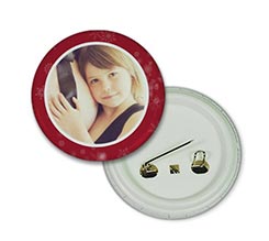 Spilla rotonda Red Christmas