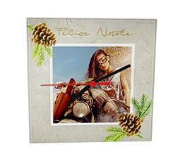 Orologio Quadrato in Vetro Pine cone