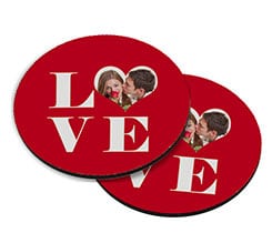 Sottobicchiere in masonite tondo Big love