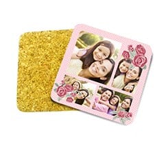 Sottobicchiere in sughero Rose con pois