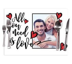 Tovaglietta in tessuto Need love