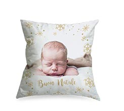 Cuscino in Tessuto Scamosciato White Christmas