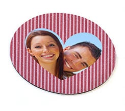 Tappetino mouse personalizzato tondo Red strips