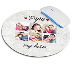 Tappetino mouse tondo Dad hero