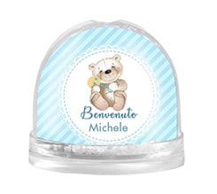 Palla di neve Orsetto celeste