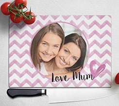 Tagliere in vetro Mum zig zag