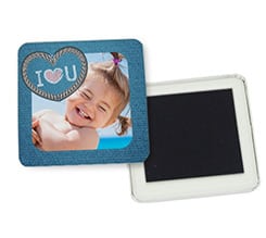 Magnete quadrato da frigo Love jeans