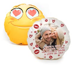 Cuscino Emoji Baci e Cuori