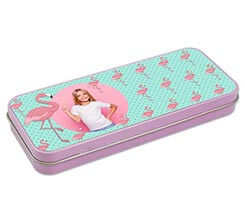 Portapenne in metallo Fenicotteri rosa