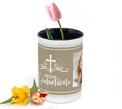 Portafiori in ceramica Prima comunione