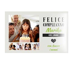 Poster collage 60x40 cm Felice compleanno