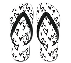 Infradito Cuori neri