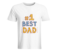 Maglietta per la festa del papà con grafica best dad