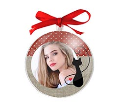 Palla di Natale tonda Cats in love